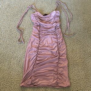 Pink Ruched Dress
